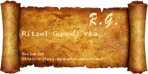 Ritzel Gyopárka névjegykártya